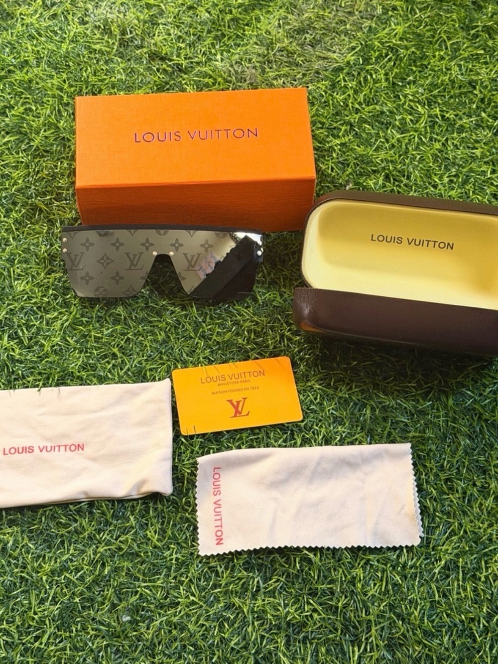 Louis Vuitton Men’s Monogram Shield Sunglasses - Silver Tinted Lens